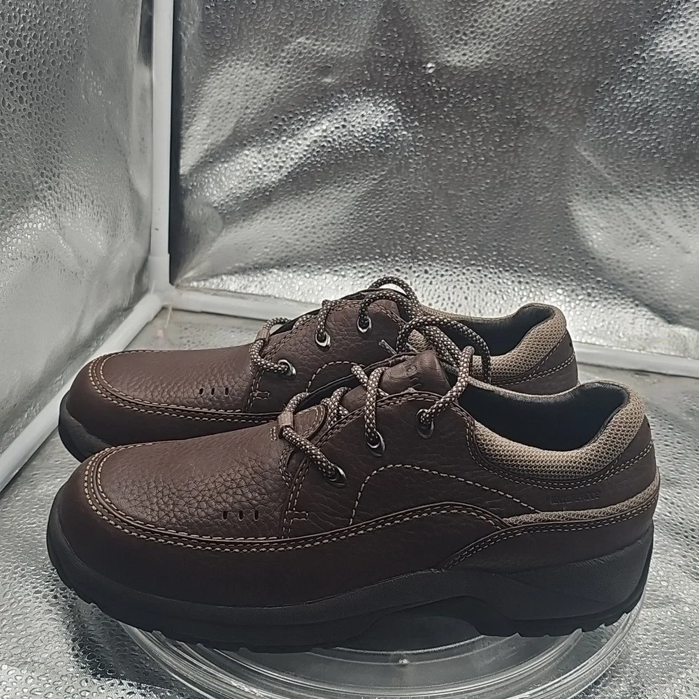 C Brown And Tan Water Proof Shoes Branding Is Dunham